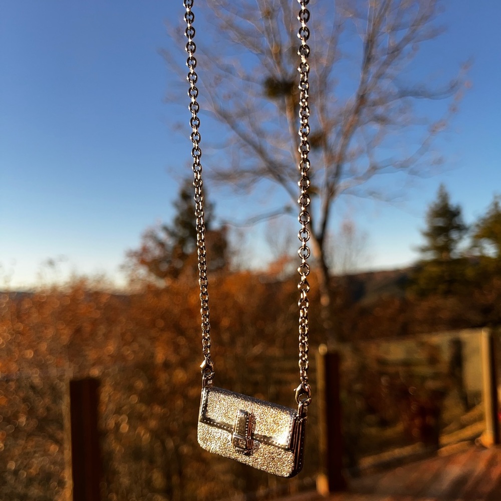 Fendi: Baguette Bag Silver Necklace *RARE* - Picture 6 of 10